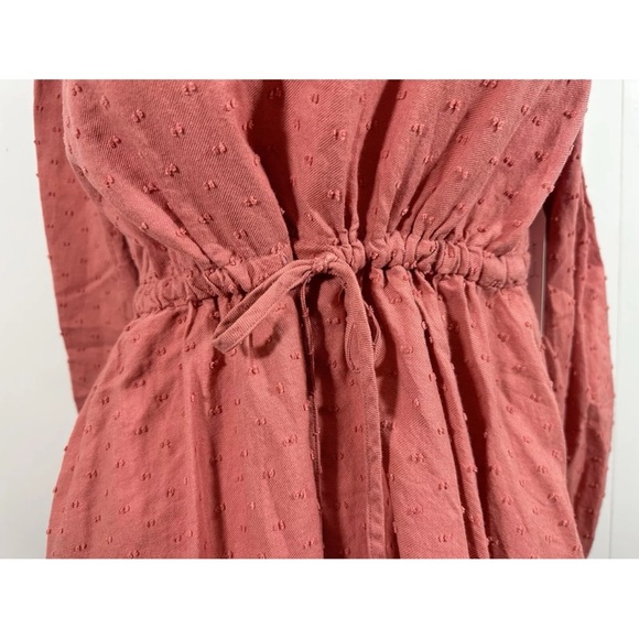 NWT Time and Tru Women's Long Sleeve Peasant Dress, Pink Camellia, Large 8-10 - Picture 8 of 14